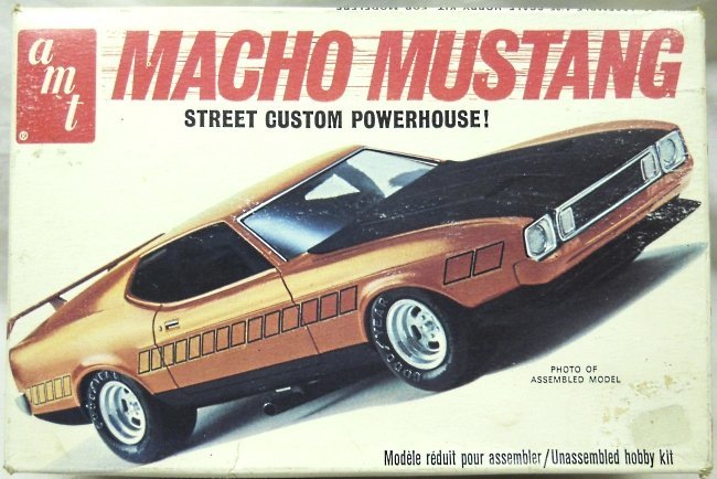 AMT 1/25 Macho Mustang 1973 Ford Mustang Mach 1, 2901 plastic model kit